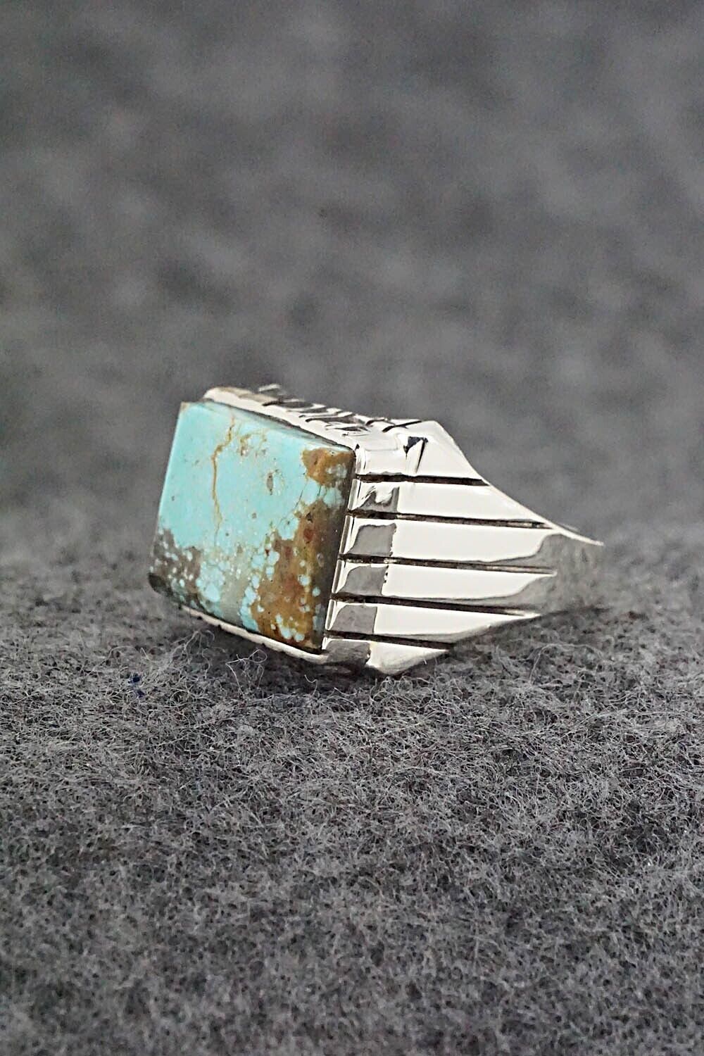 Turquoise & Sterling Silver Ring - Trevor Jack - Size 8.5