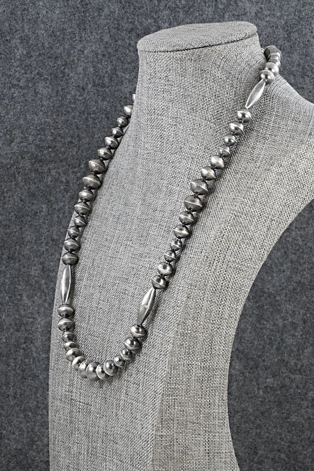 Sterling Silver Navajo Pearl Necklace 20" - Vintage