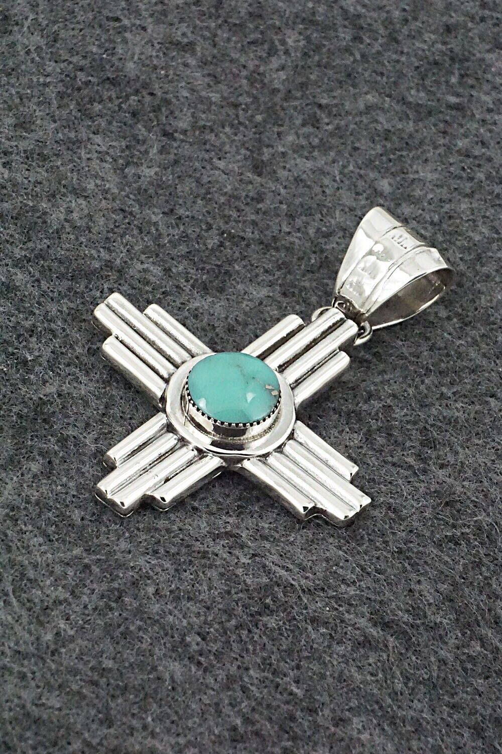 Turquoise & Sterling Silver Pendant - Ryntanna Yazzie