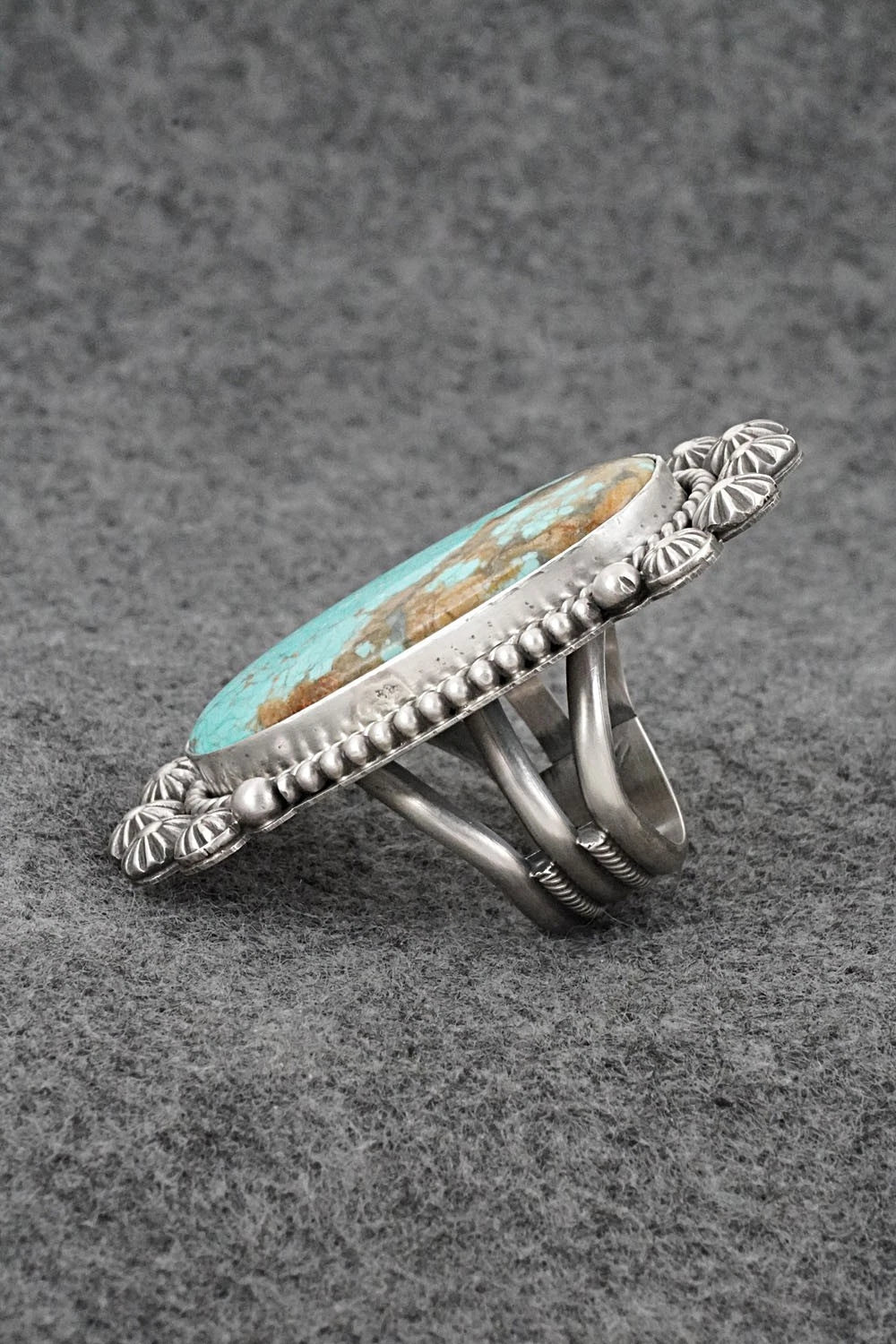 Turquoise & Sterling Silver Ring - Michael Calladitto - Size 8
