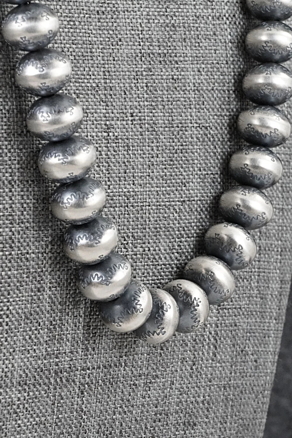 Sterling Silver Navajo Pearl Necklace 20" - Bryannen Halwood