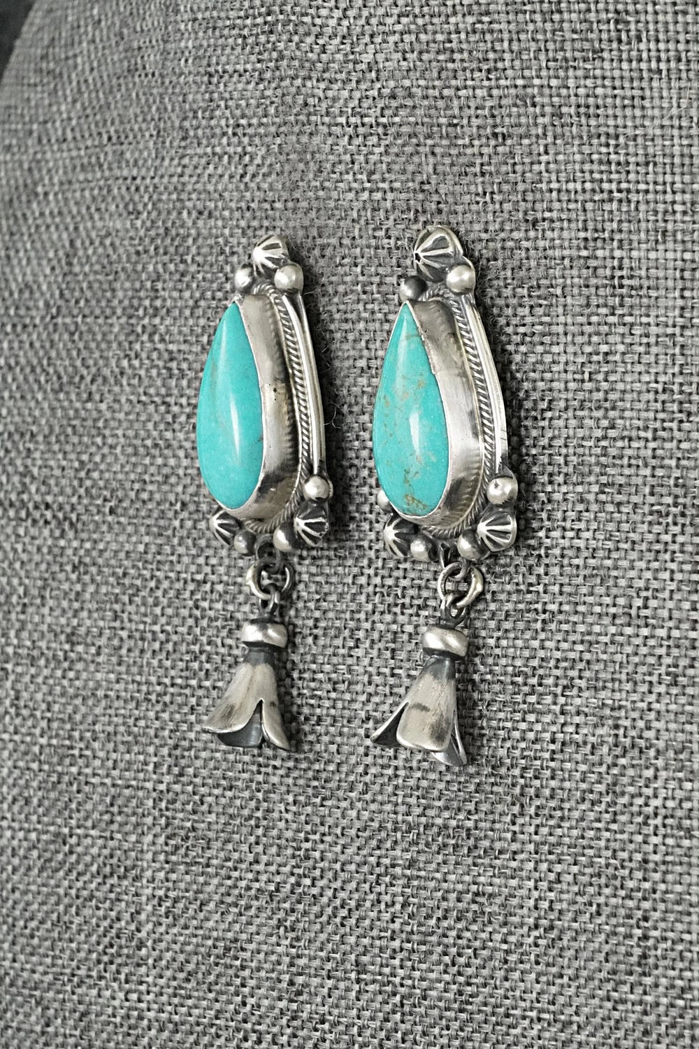 Turquoise & Sterling Silver Earrings - Bobby Johnson