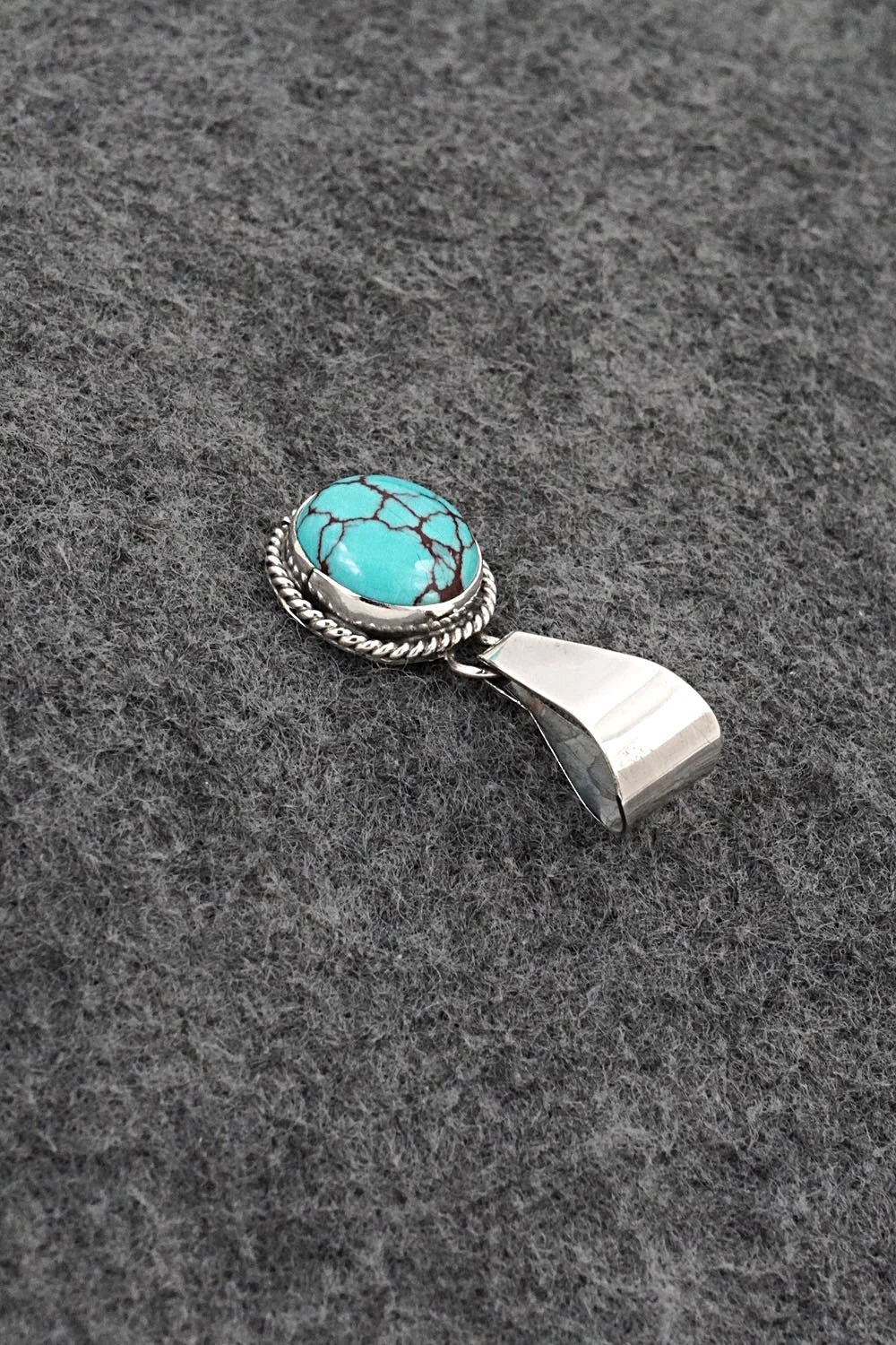 Turquoise & Sterling Silver Pendant - Eugene Gruber