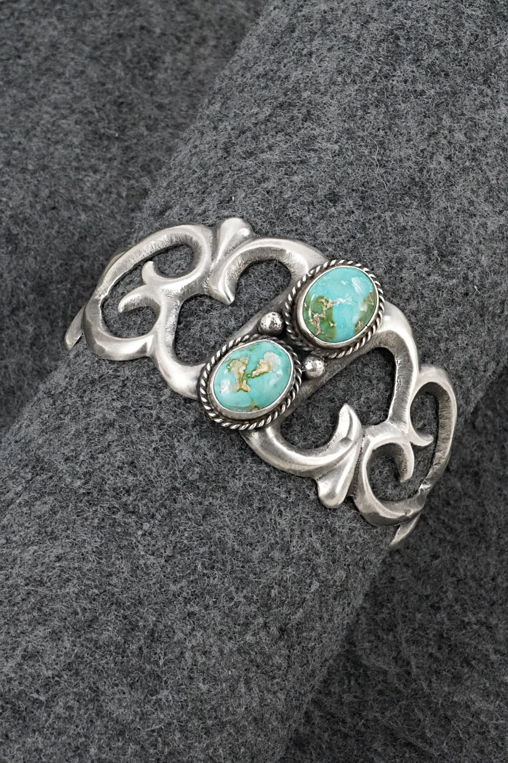 Turquoise & Sterling Silver Bracelet - Eugene Gruber
