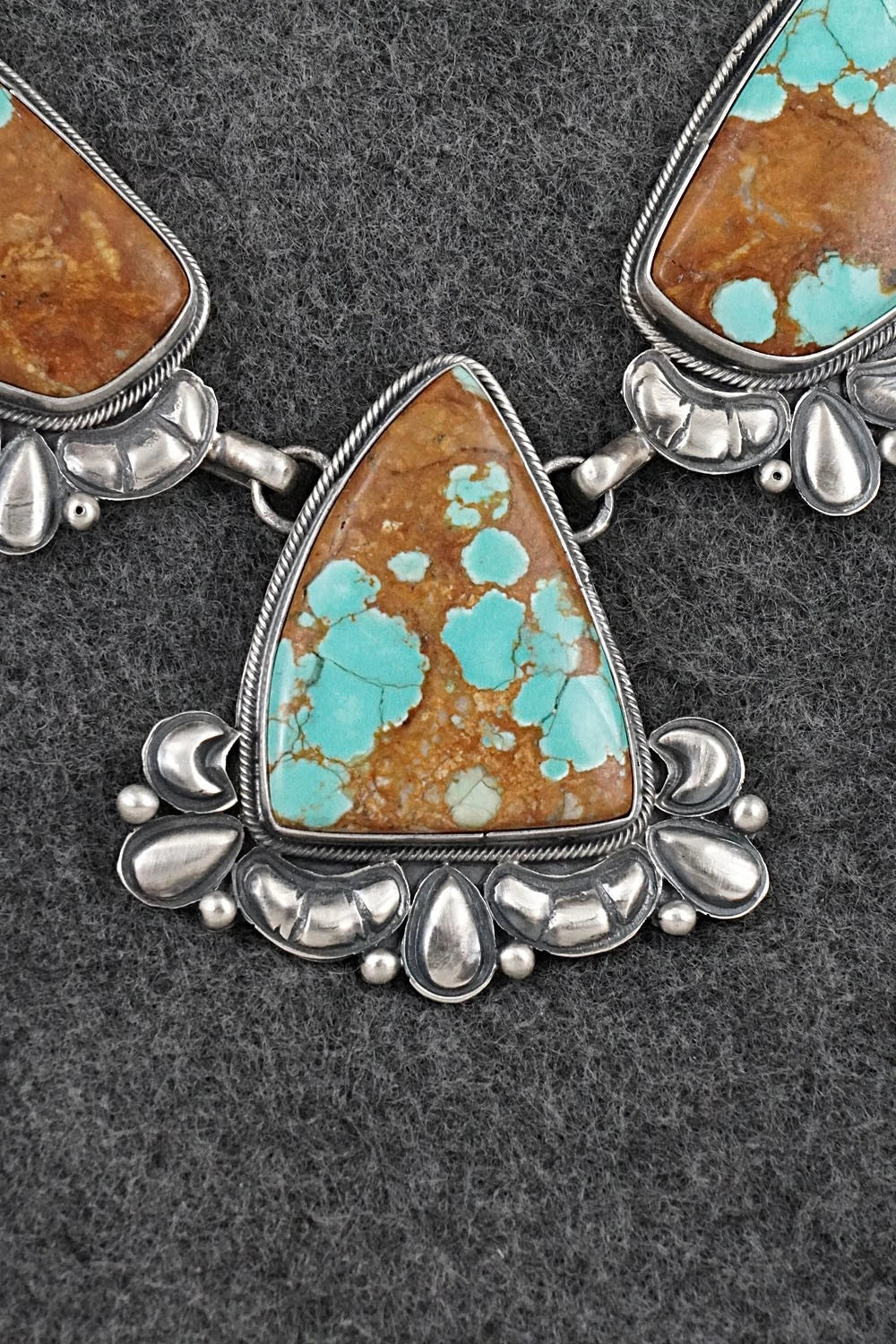 Turquoise & Sterling Silver Necklace and Earrings Set - Paul Livingston