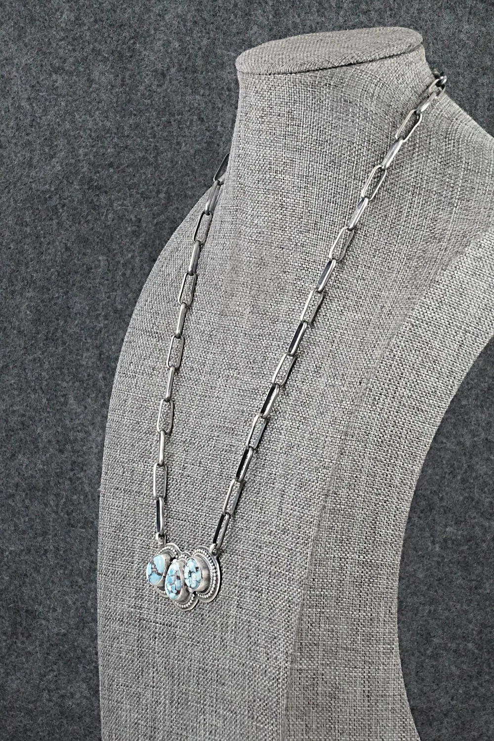 Turquoise & Sterling Silver Necklace - Darrin Livingston