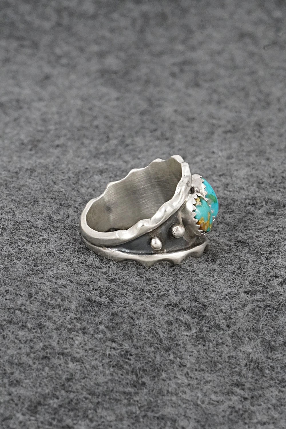 Turquoise & Sterling Silver Ring - Genevieve Francisco - Size 9