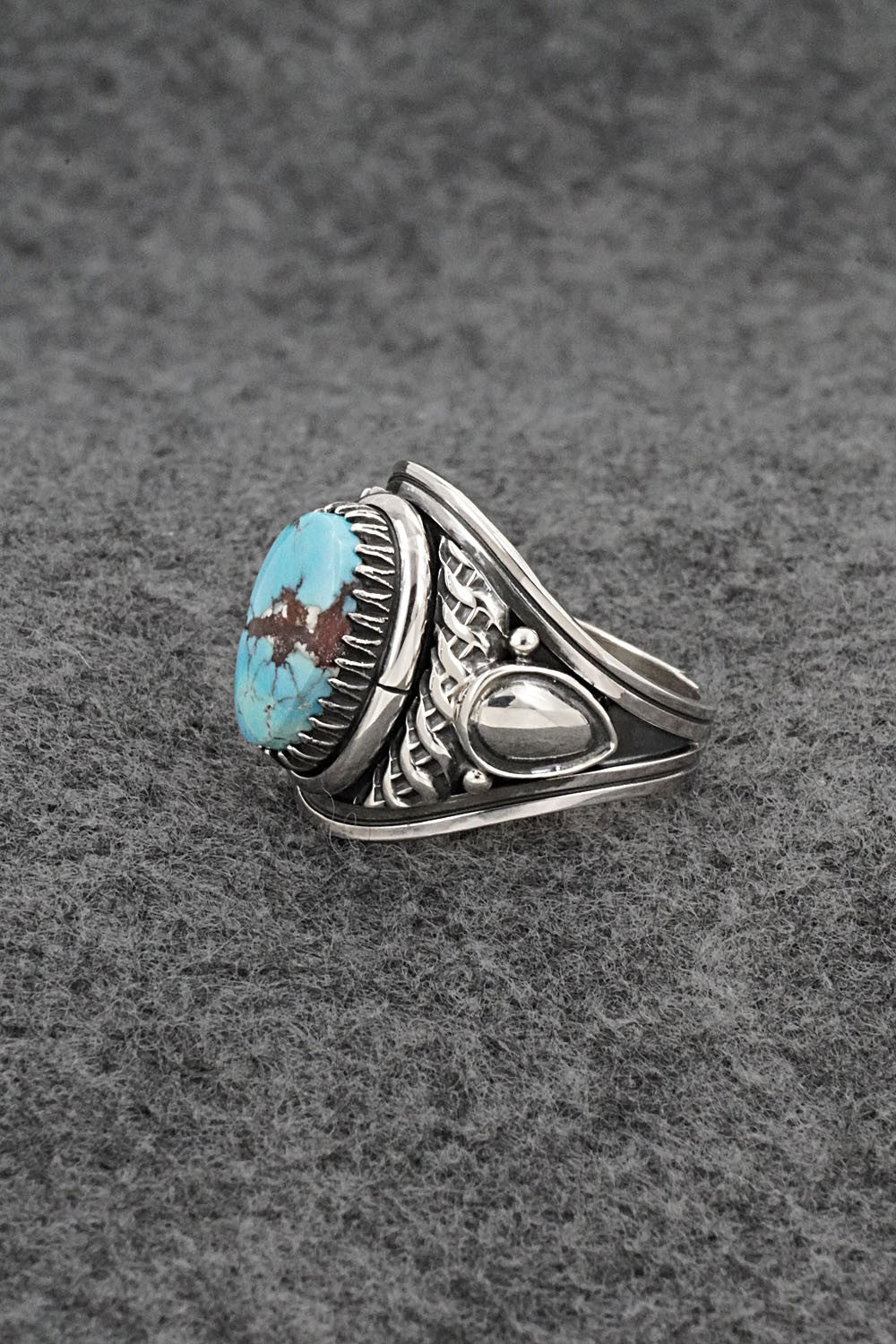 Turquoise & Sterling Silver Ring - Derrick Gordon - Size 9