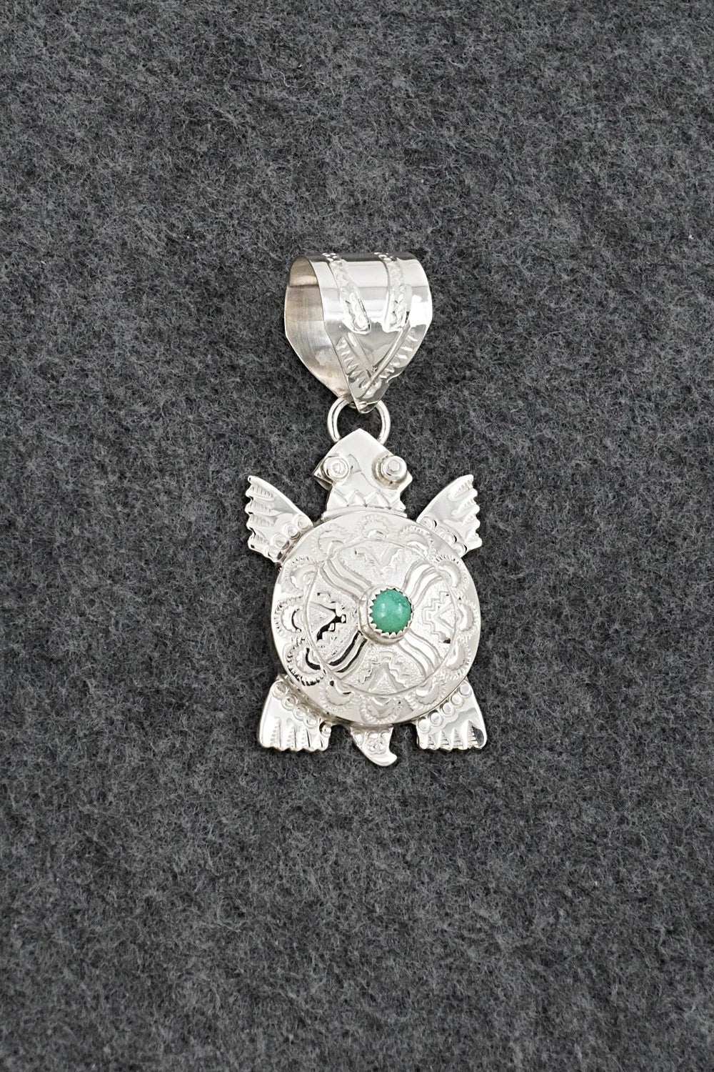 Turquoise & Sterling Silver Pendant - Alonzo Mariano
