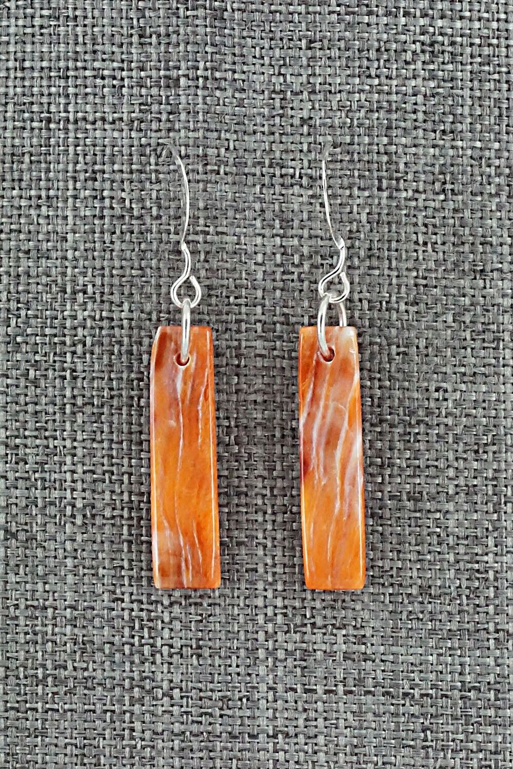 Spiny Oyster & Sterling Silver Earrings - Jesus Espino