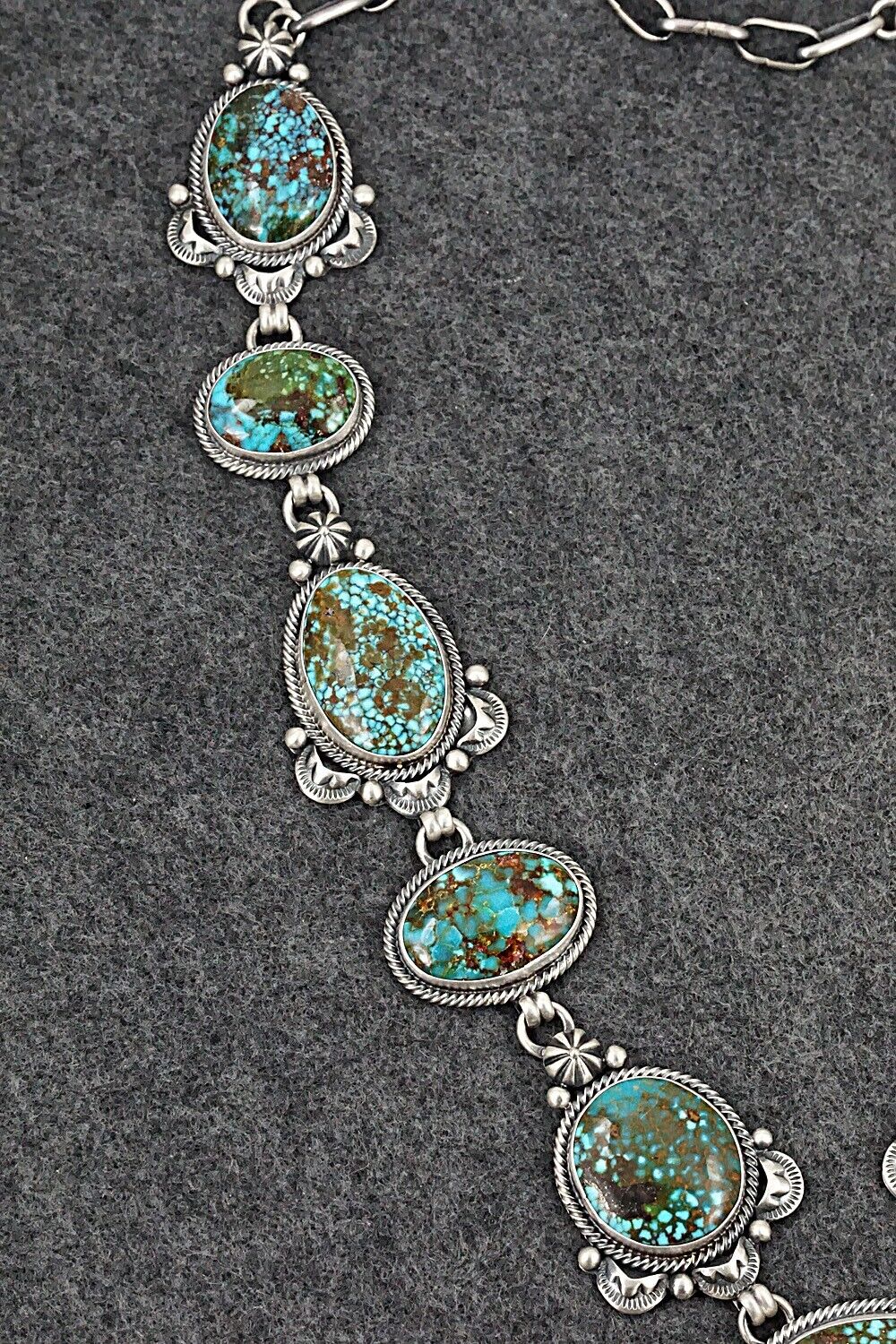 Turquoise & Sterling Silver Necklace and Earrings Set - Randy Boyd