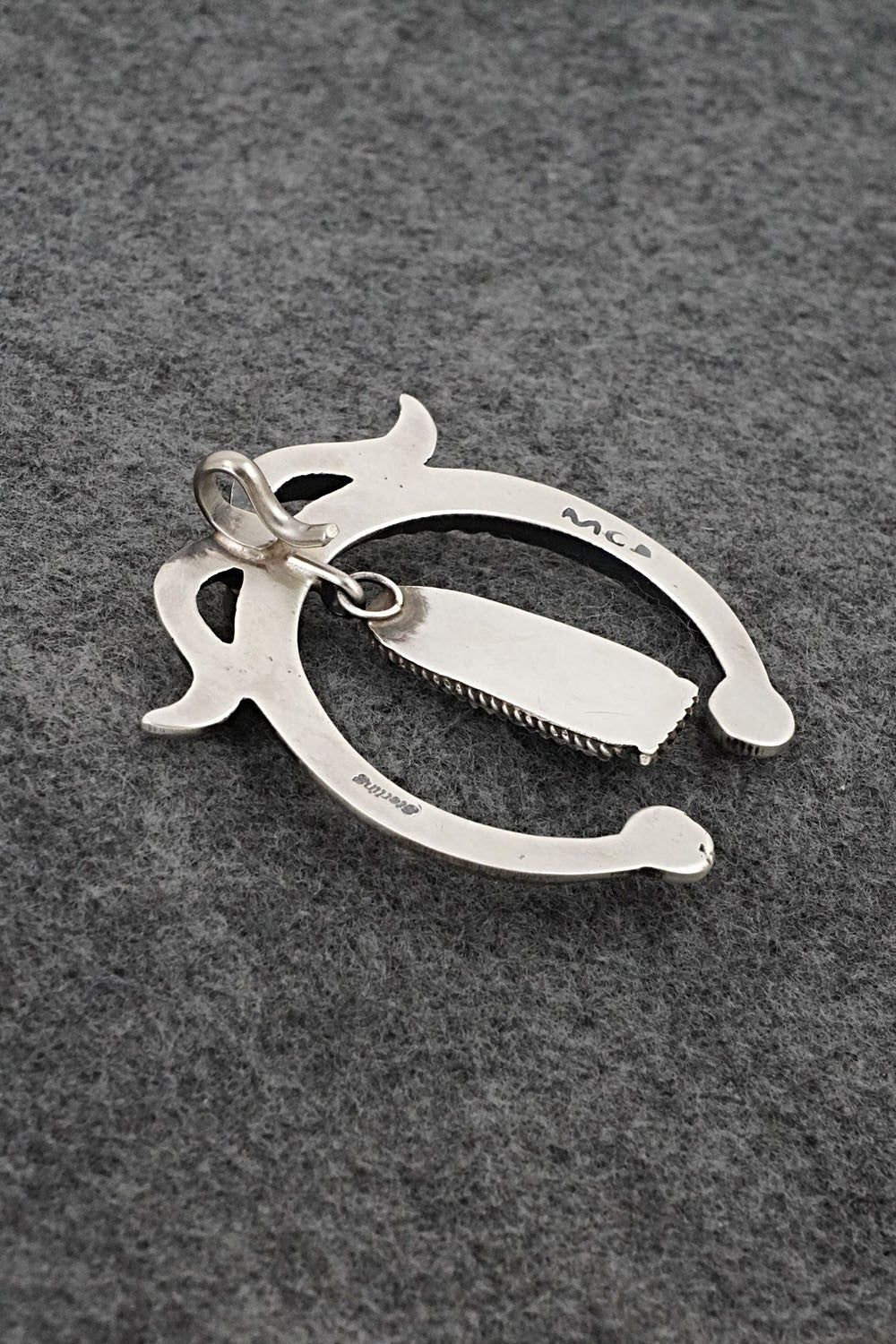 Turquoise and Sterling Silver Pendant - Martha Cayatineto