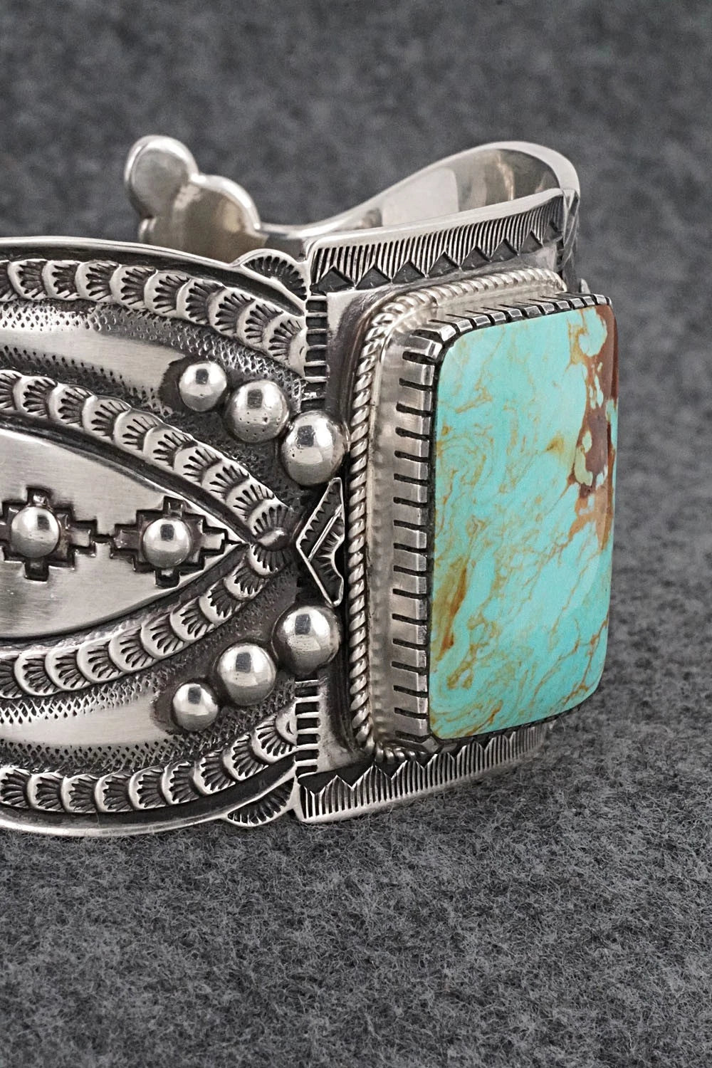 Turquoise & Sterling Silver Bracelet - Roland Dixson