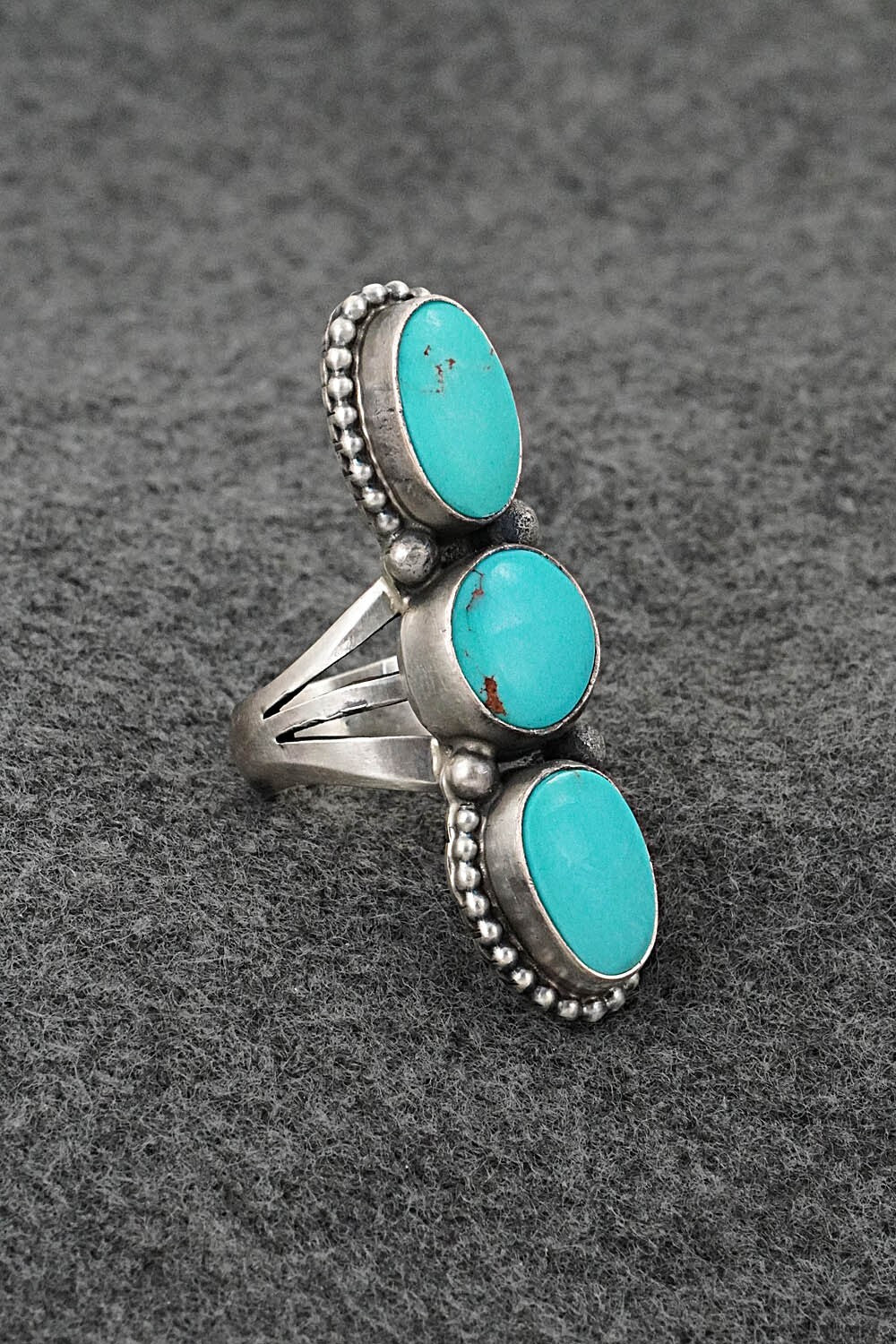Turquoise & Sterling Silver Ring - Darrin Livingston - Size 7
