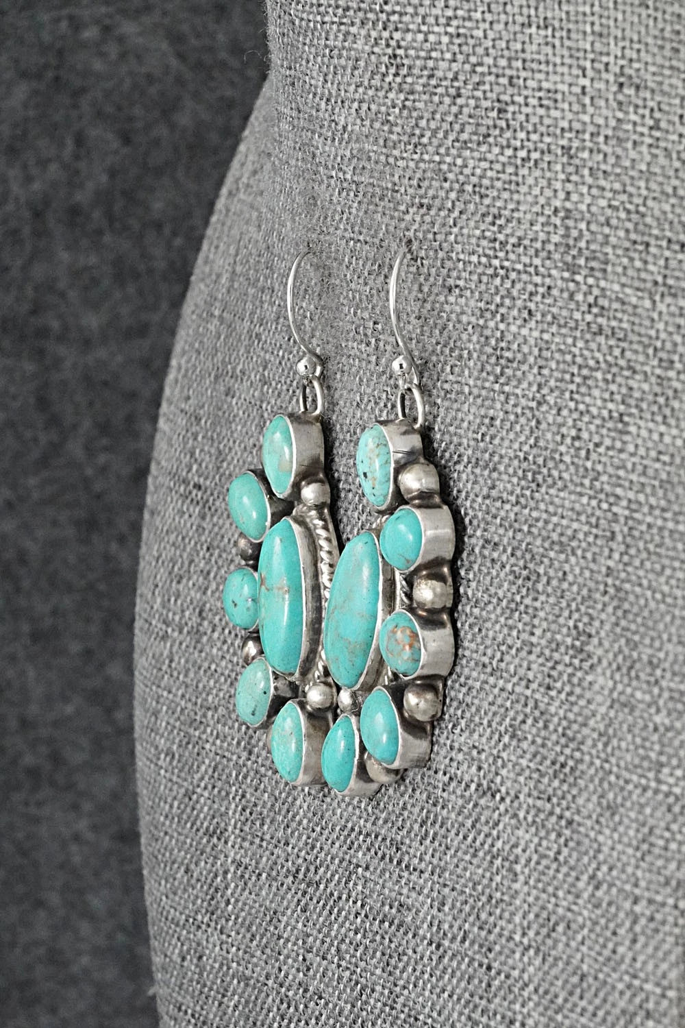 Turquoise & Sterling Silver Earrings - Kathleen Livingston