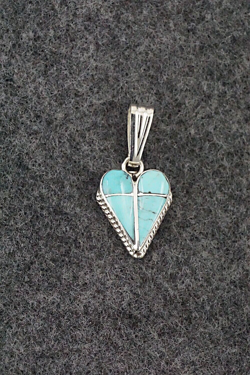 Turquoise & Sterling Silver Pendant - Velda Nastacio