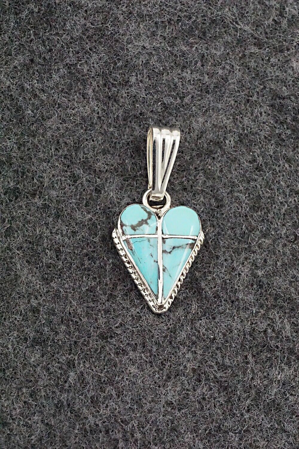 Turquoise & Sterling Silver Pendant - Velda Nastacio