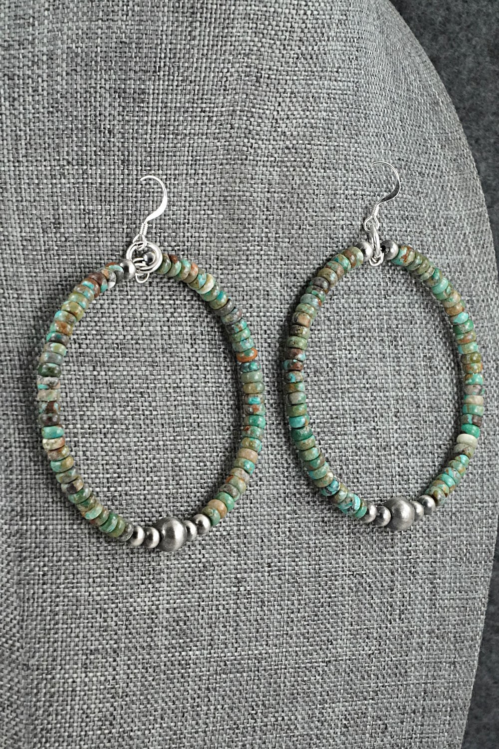 Turquoise & Sterling Silver Earrings - Doreen Jake