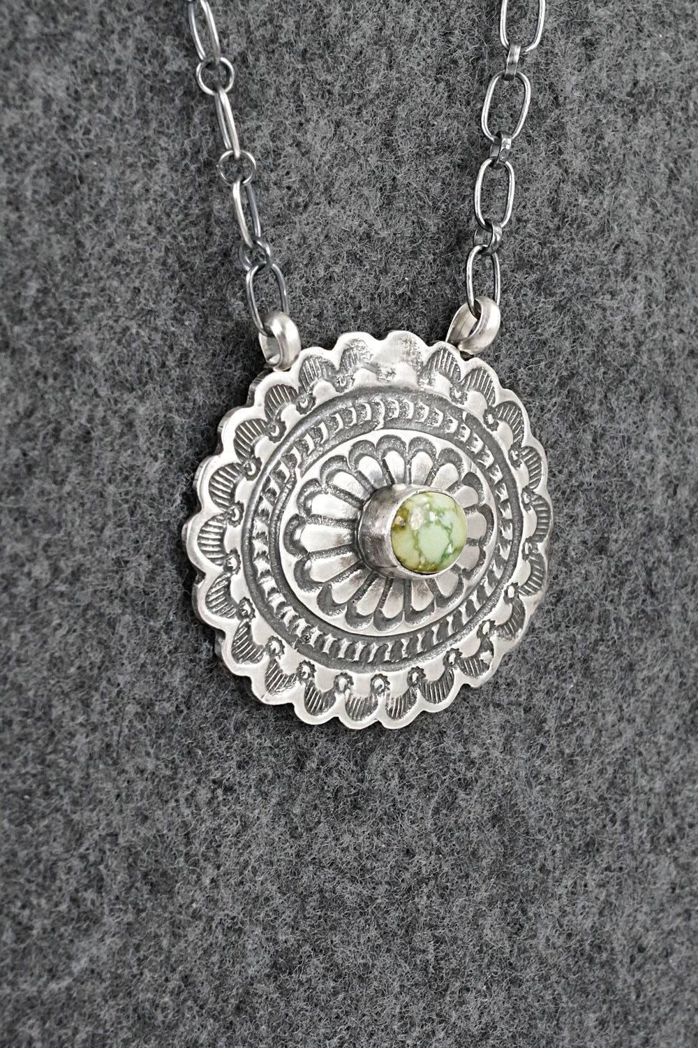 Turquoise & Sterling Silver Necklace - Adrienne Gordon