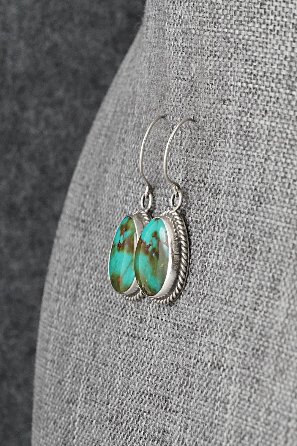 Turquoise & Sterling Silver Earrings - Rosemary Saunders