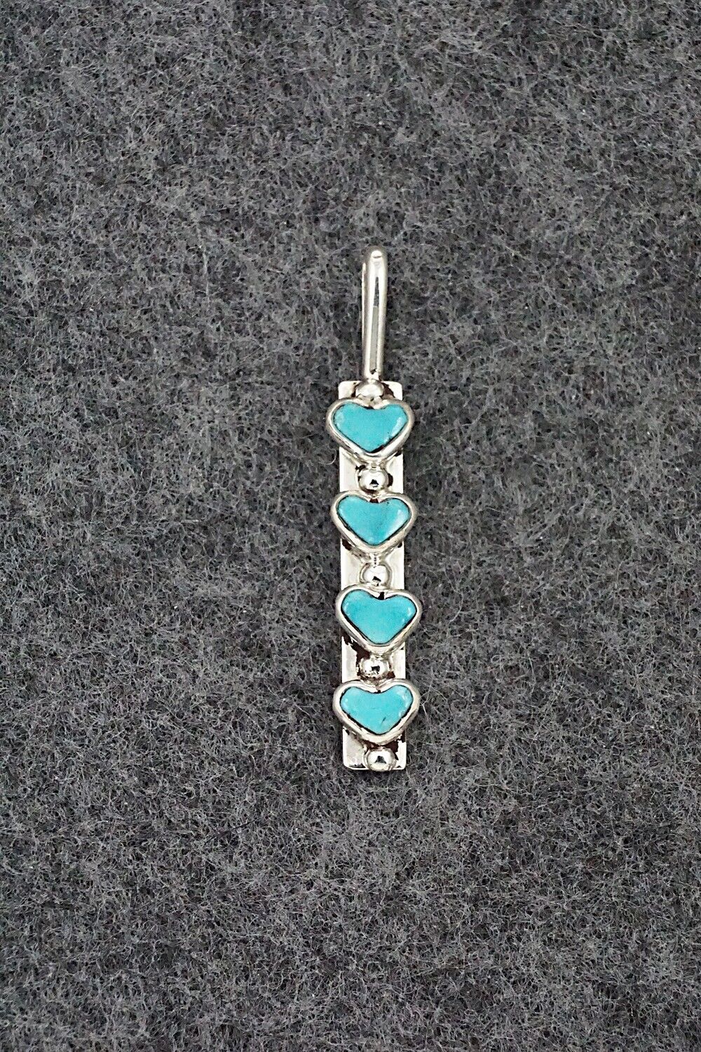 Turquoise & Sterling Silver Pendant - Kallen Kallestewa