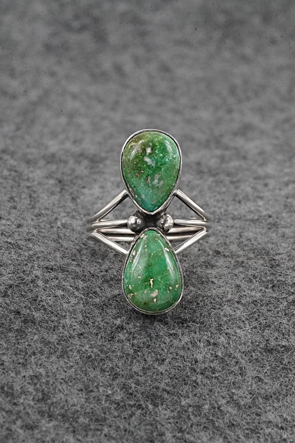 Turquoise & Sterling Silver Ring - Eugene Gruber - Size 7