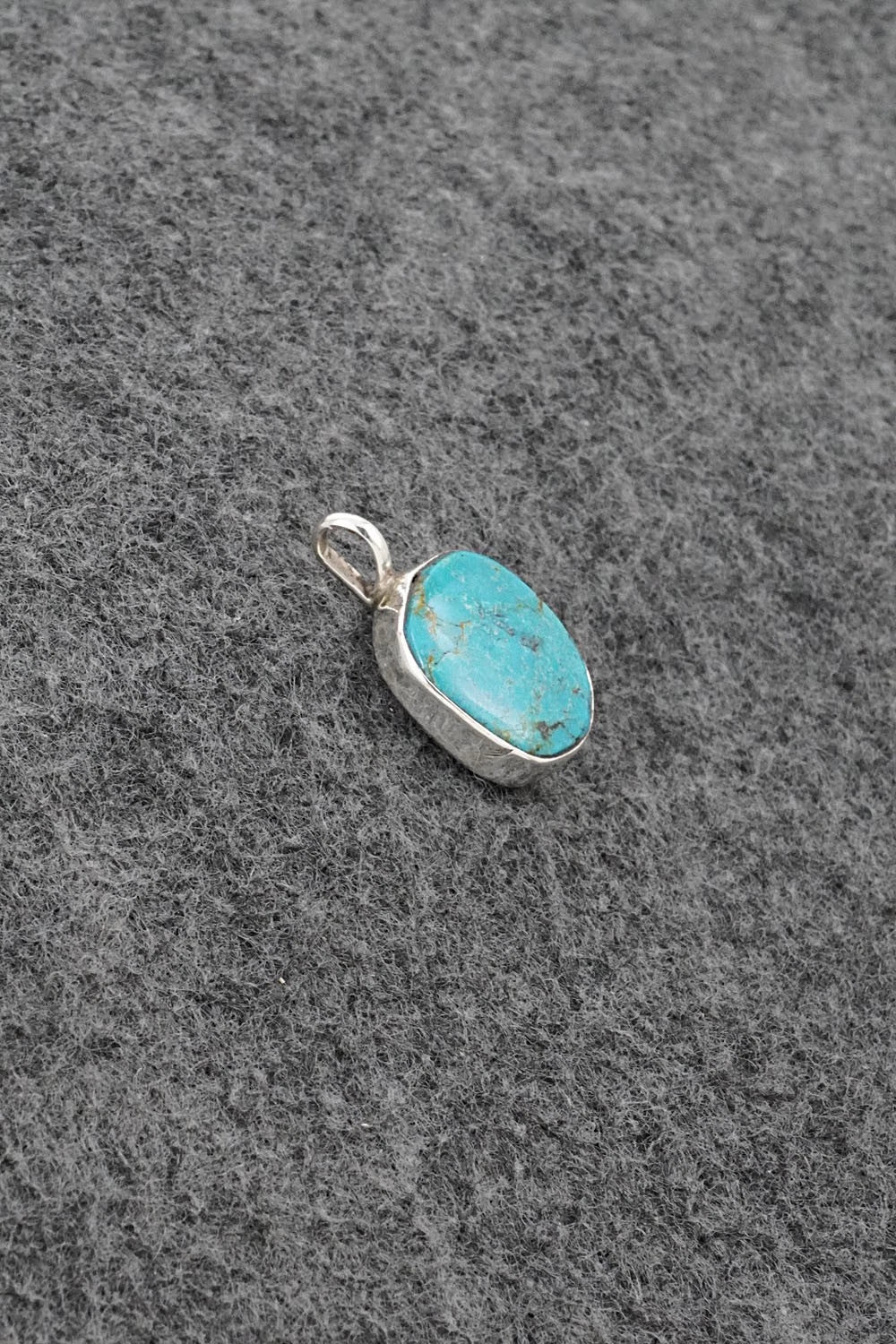 Turquoise & Sterling Silver Pendant - Ernest Hawthorne