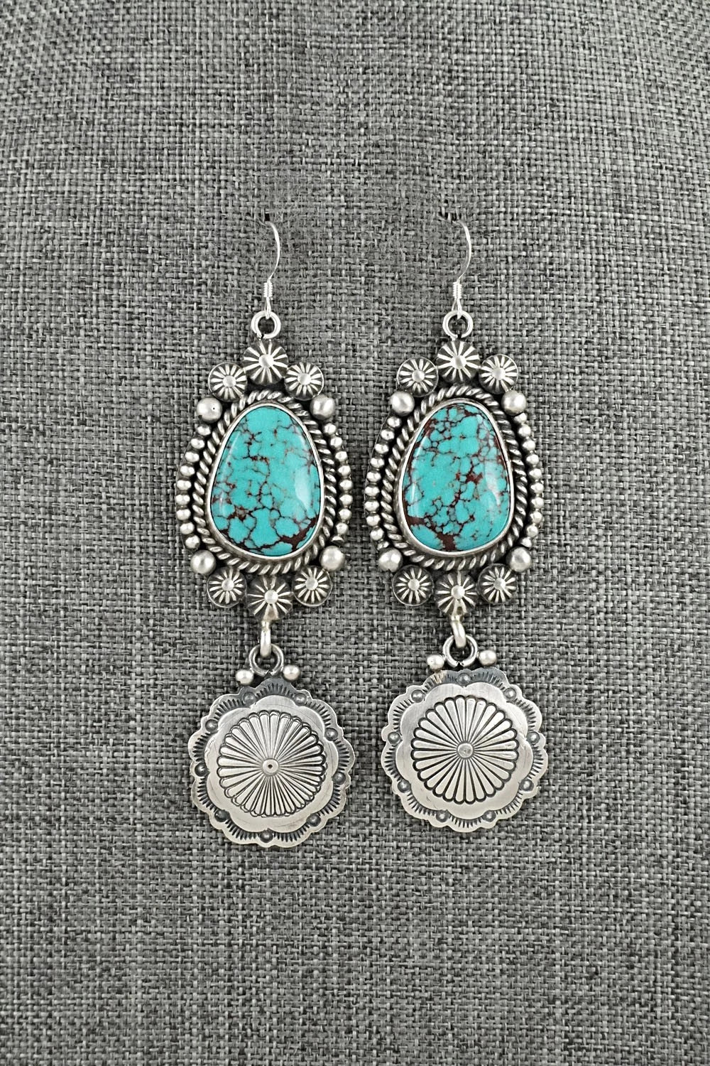 Turquoise & Sterling Silver Earrings - Michael Calladitto
