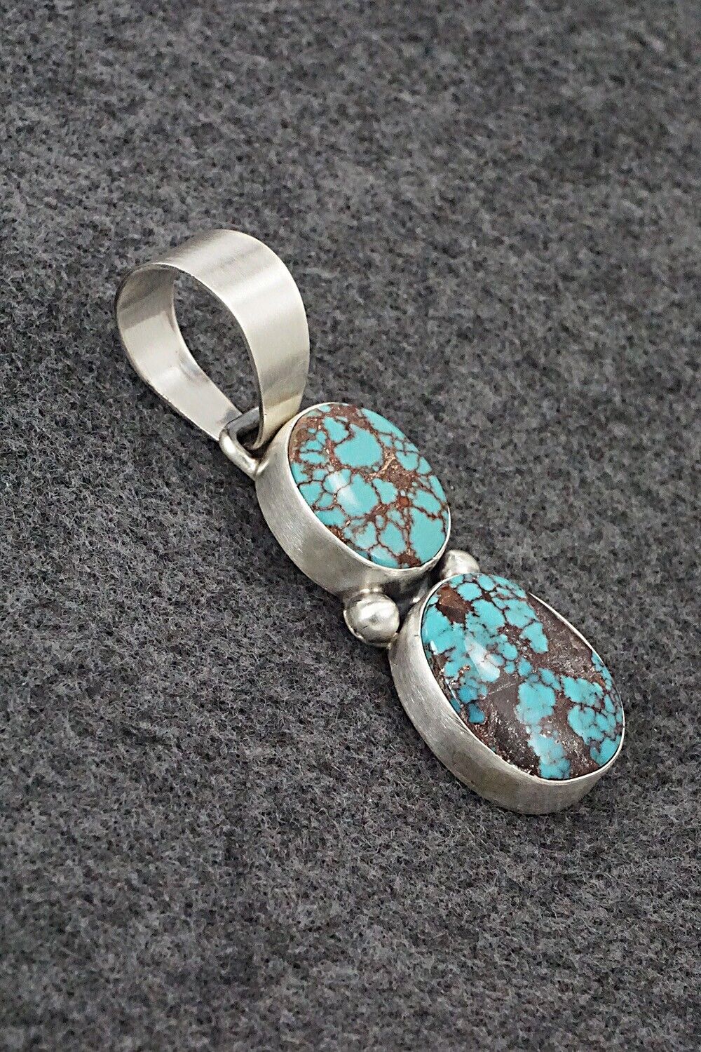 Turquoise & Sterling Silver Pendant - Bobby Johnson