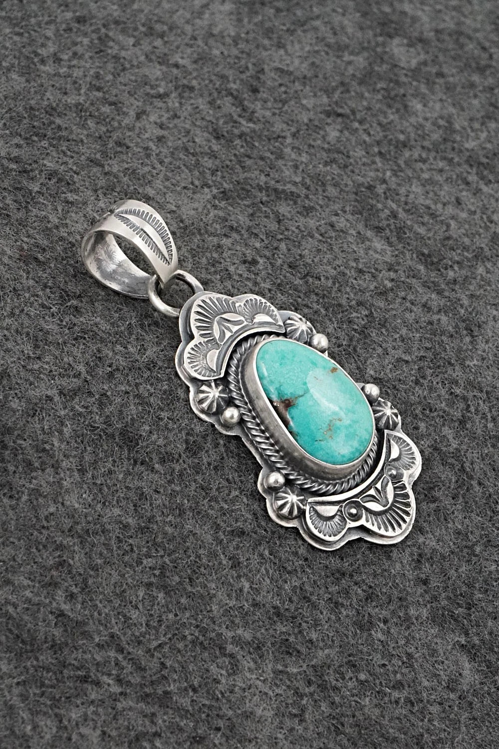 Turquoise & Sterling Silver Pendant - Randy Boyd