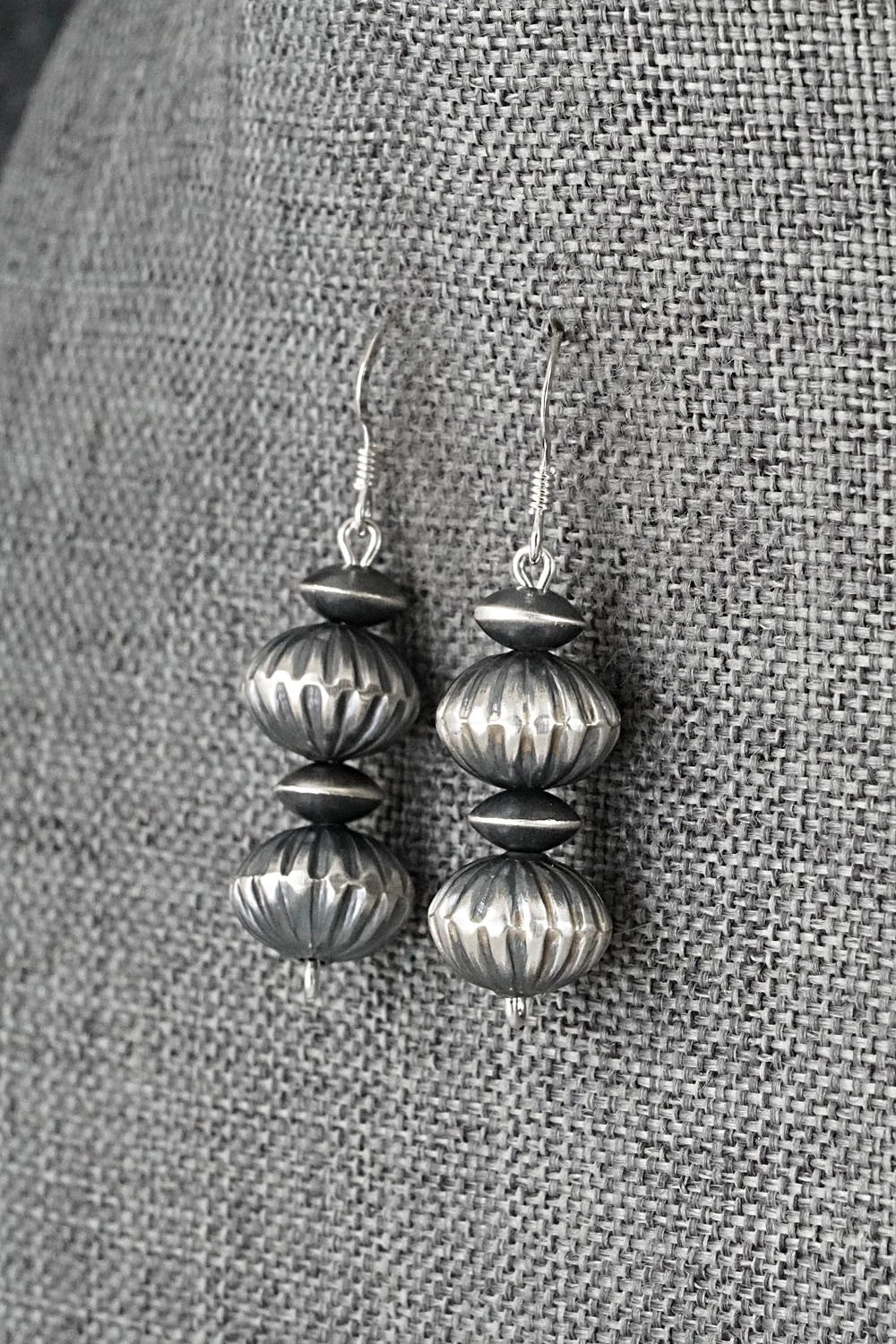Sterling Silver Navajo Pearl Earrings - Preston Haley