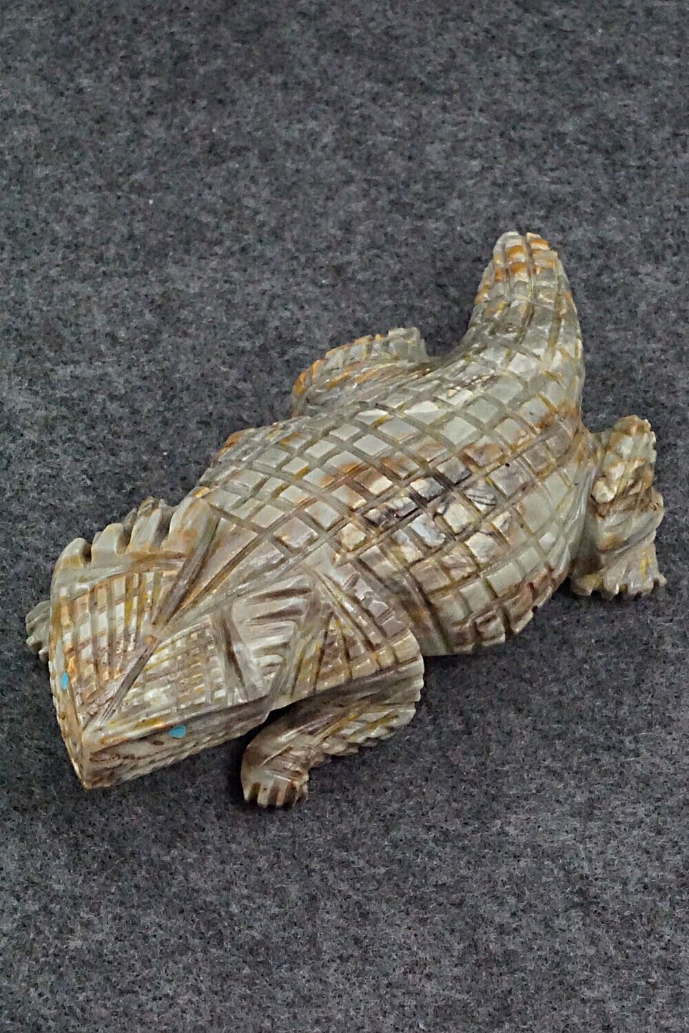 Horned Toad Zuni Fetish Carving - Tony Mackel