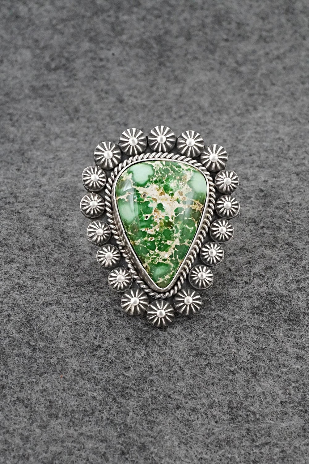 Turquoise & Sterling Silver Ring - Michael Calladitto - Size 9.5