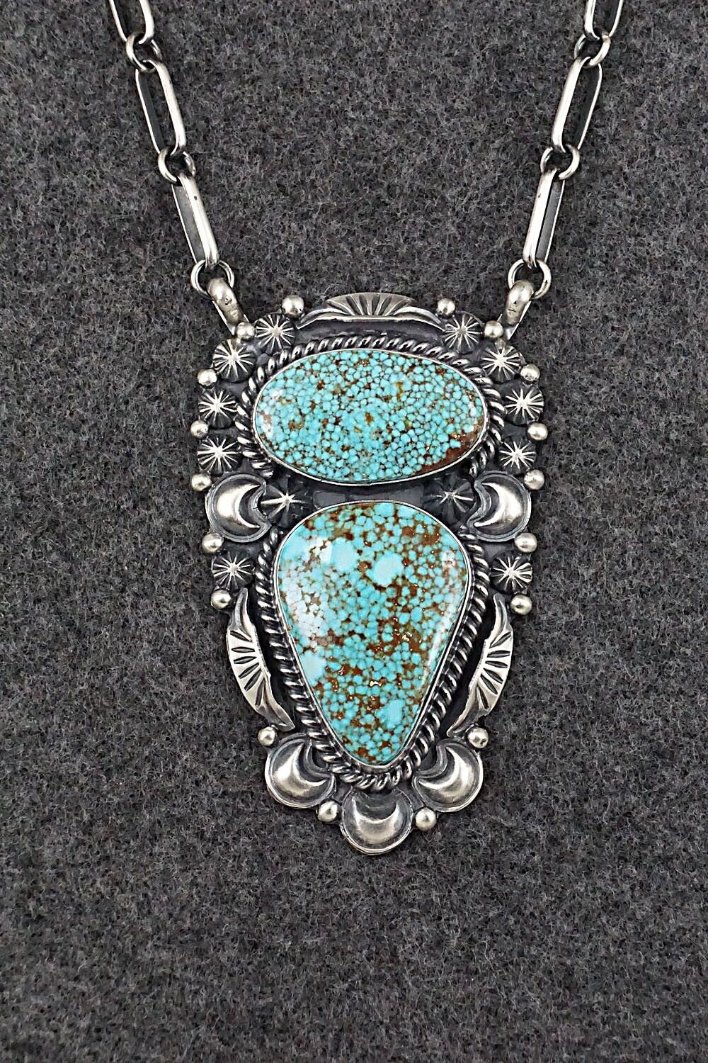 Turquoise & Sterling Silver Necklace - Raymond Delgarito