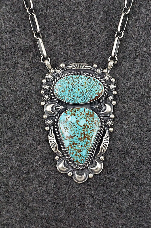 Turquoise & Sterling Silver Necklace - Raymond Delgarito