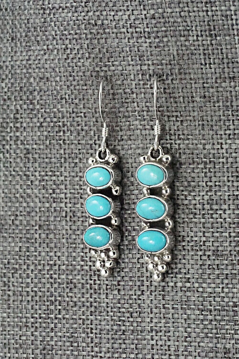 Turquoise & Sterling Silver Earrings - Gary Shorty