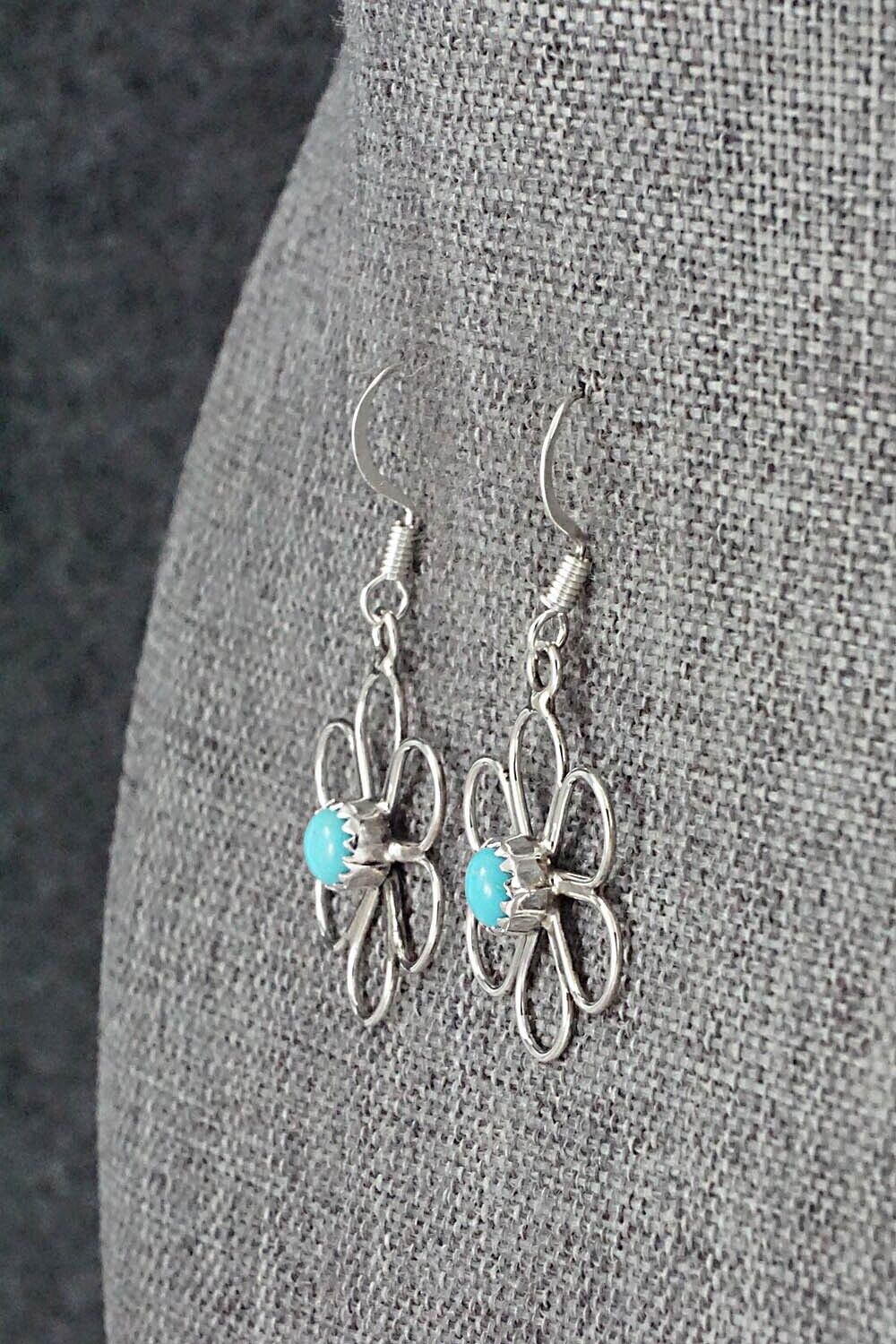 Turquoise & Sterling Silver Earrings - Phil Perry