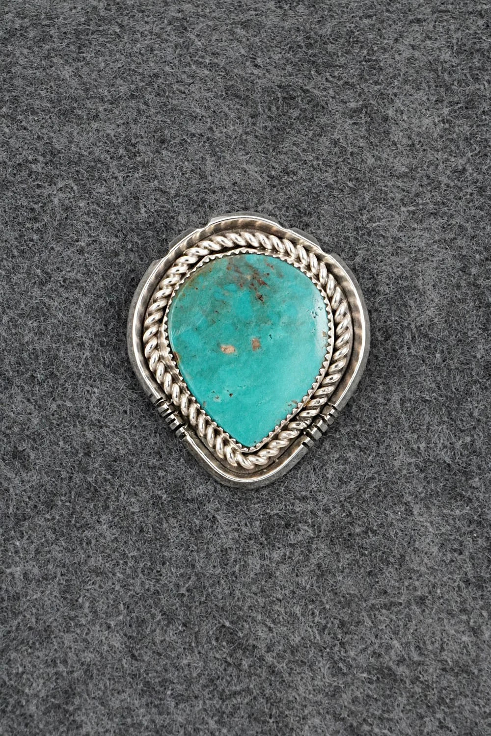 Turquoise & Sterling Silver Pendant - Eunise Wilson