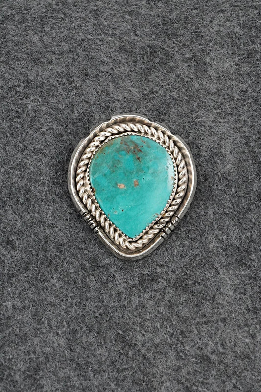 Turquoise & Sterling Silver Pendant - Eunise Wilson