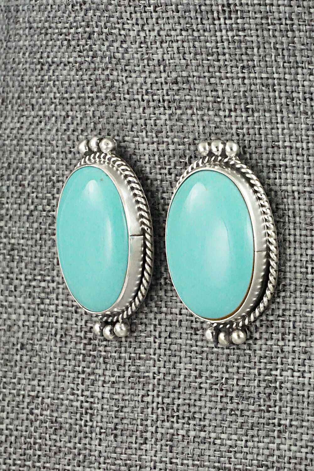 Turquoise & Sterling Silver Earrings - Rena Begay