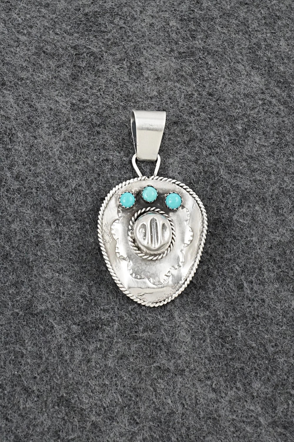 Turquoise & Sterling Silver Pendant - Davey Morgan