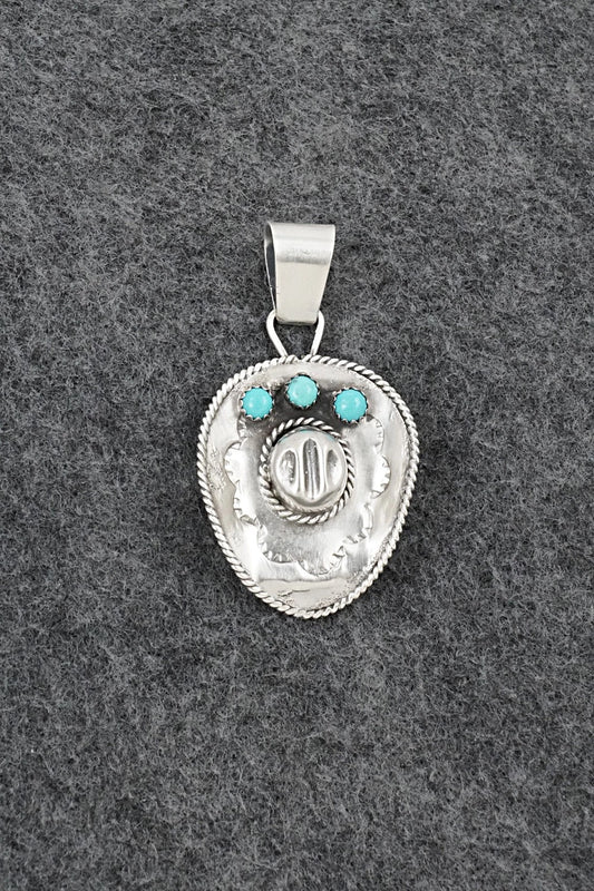 Turquoise & Sterling Silver Pendant - Davey Morgan