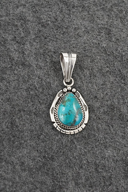 Turquoise & Sterling Silver Pendant - Samuel Yellowhair