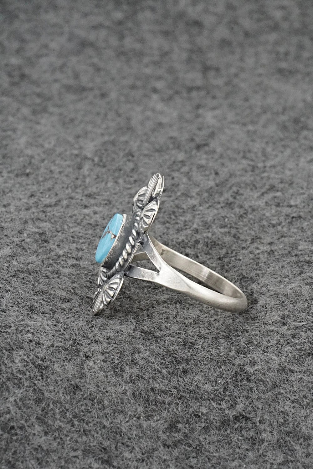 Turquoise and Sterling Silver Ring - Jerryson Henio - Size 9