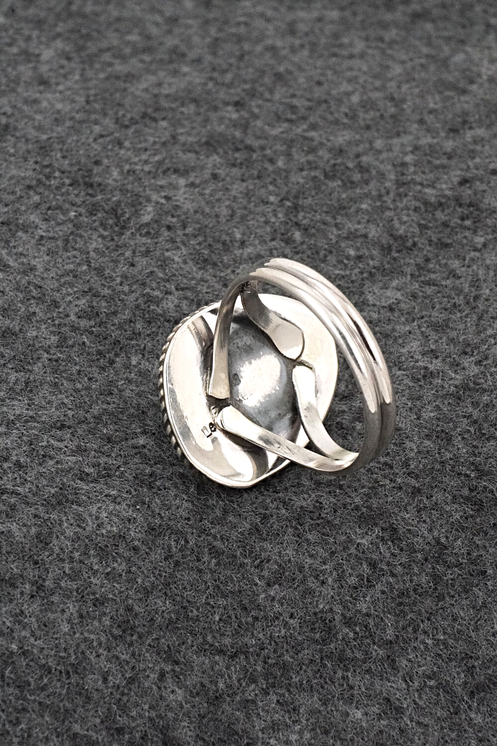 Turquoise & Sterling Silver Ring - Leslie Nez - Size 11