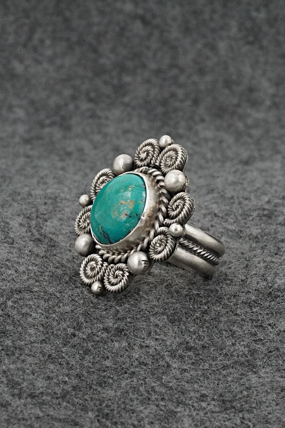 Turquoise & Sterling Silver Ring - Michael Calladitto - Size 7
