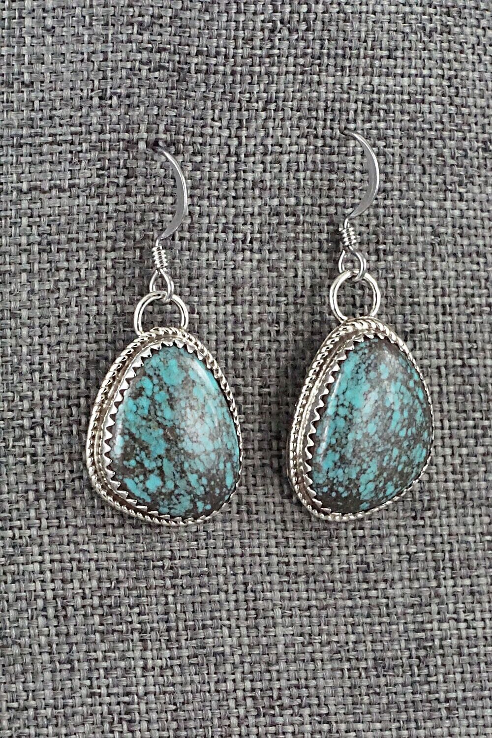 Turquoise & Sterling Silver Earrings - Ernest Hawthorne