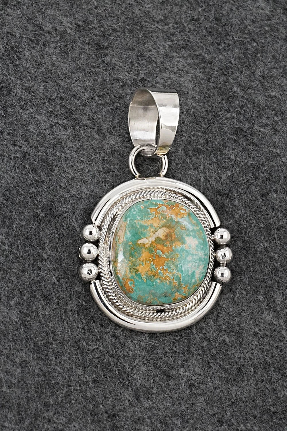 Turquoise & Sterling Silver Pendant - Joelias Draper