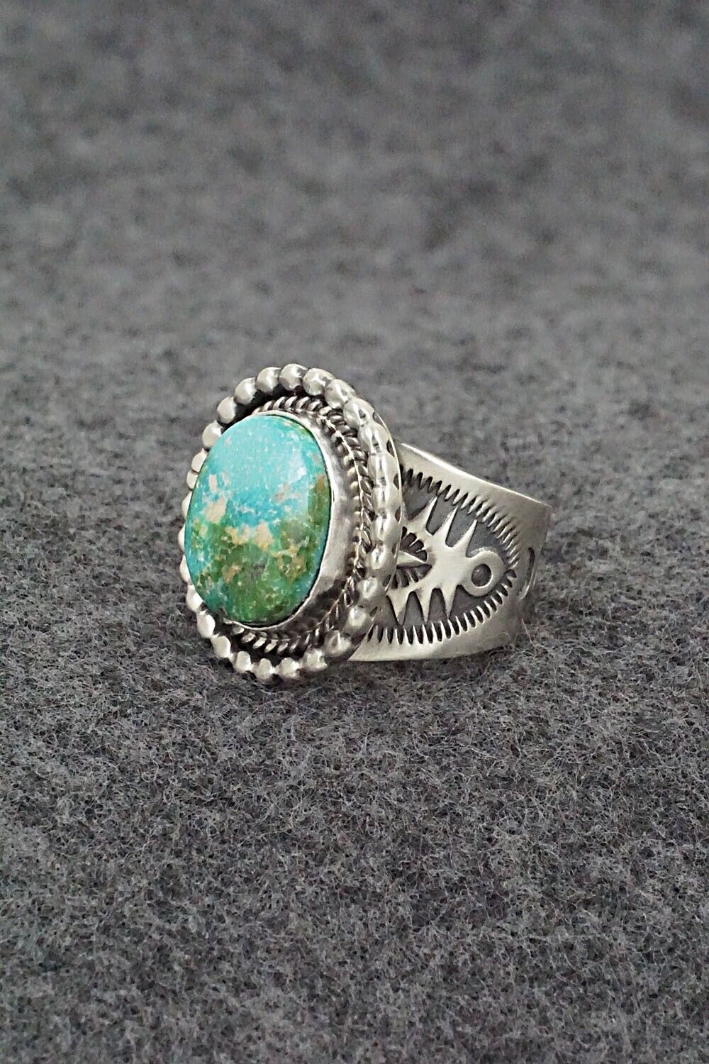 Turquoise & Sterling Silver Ring - Samuel Yellowhair - Size 5.5