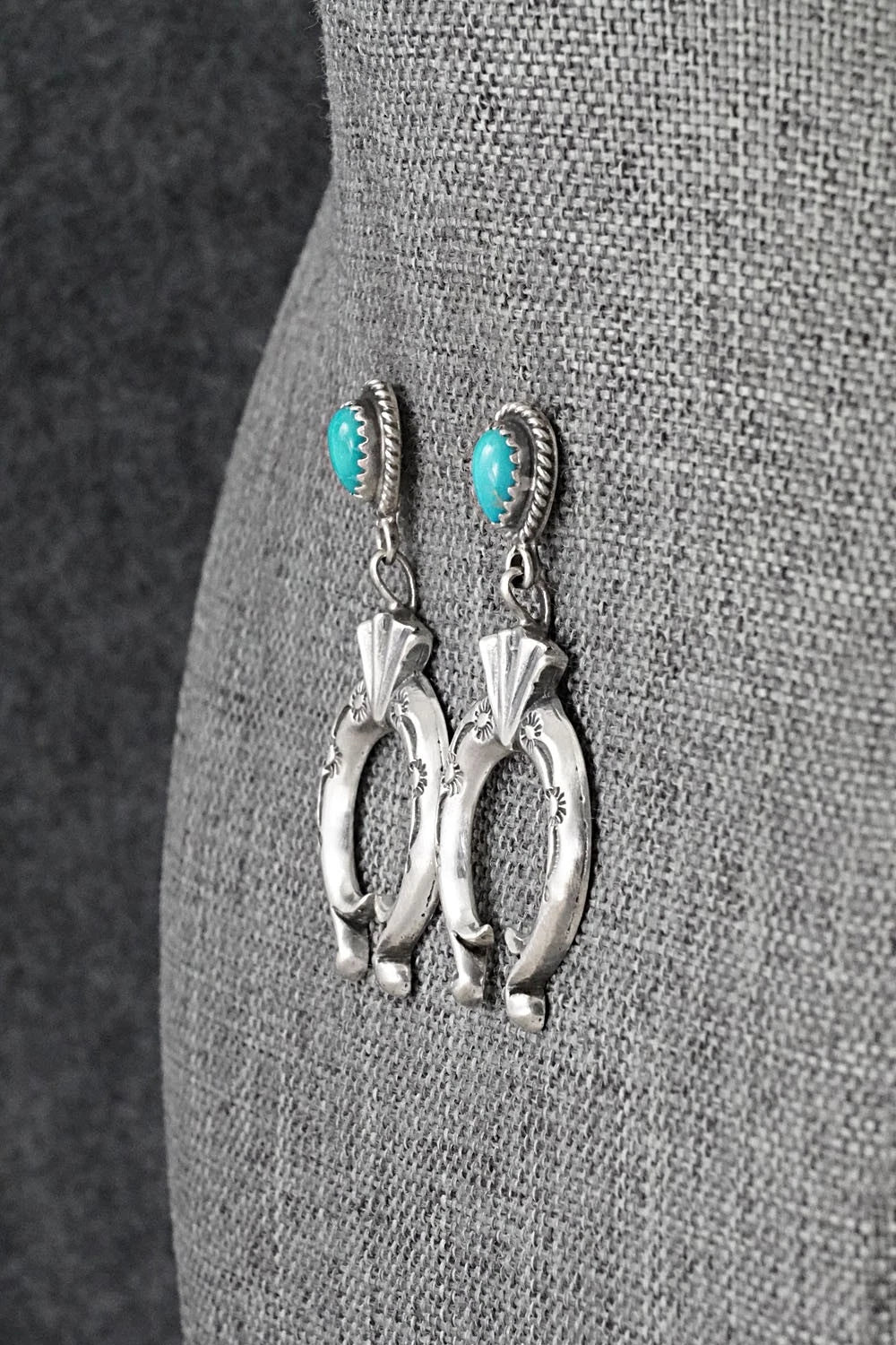 Turquoise & Sterling Silver Earrings - Verley Betone